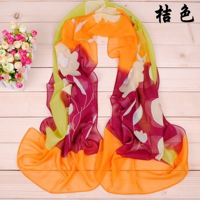 【廠家直銷 最新供應多色清爽素雅圓圈絲巾加花卉印花雪紡絲巾批發】價格,廠家,圖片,圍巾,蘇州合仕德服裝服飾-